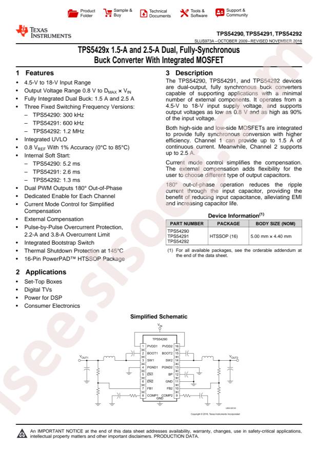 TPS54292PWPR