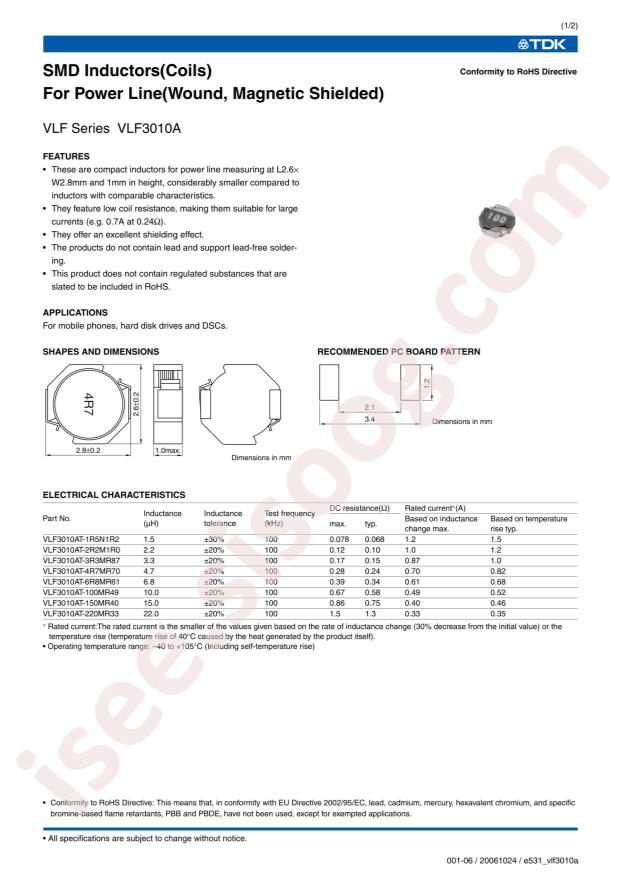 VLF3010AT-220MR33