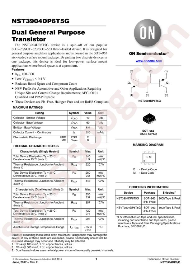 NST3904DP6T5G