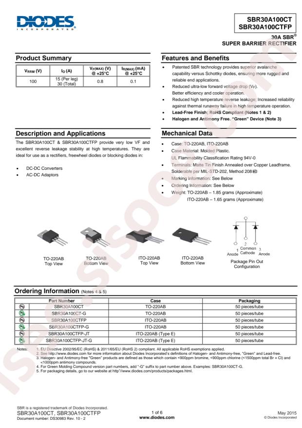 SBR30A100CT-G