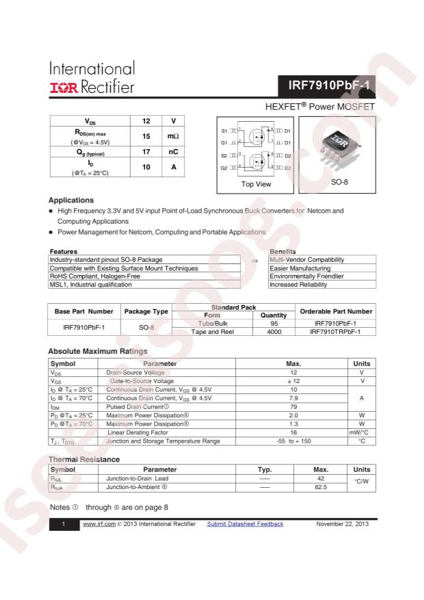 IRF7910TRPBF