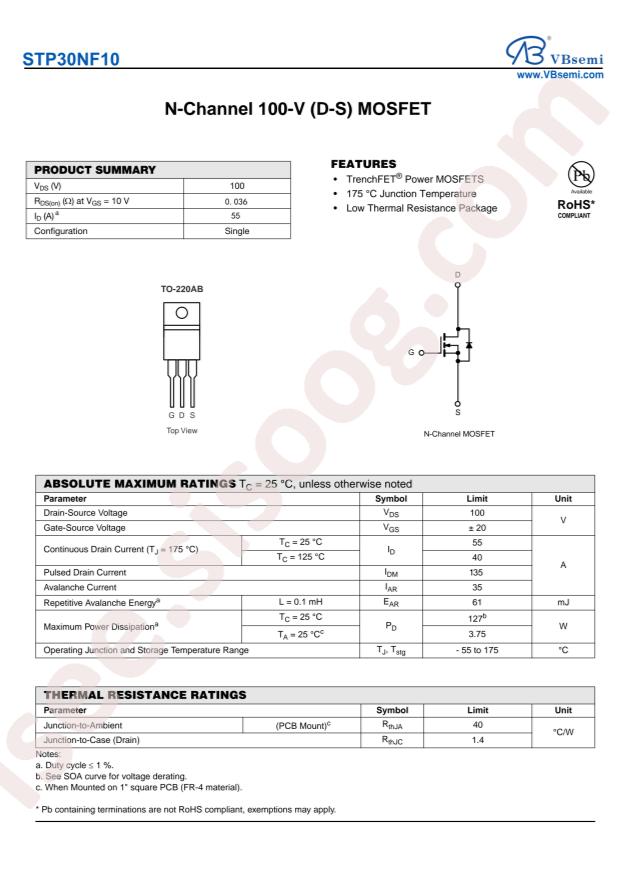 STP30NF10-VB