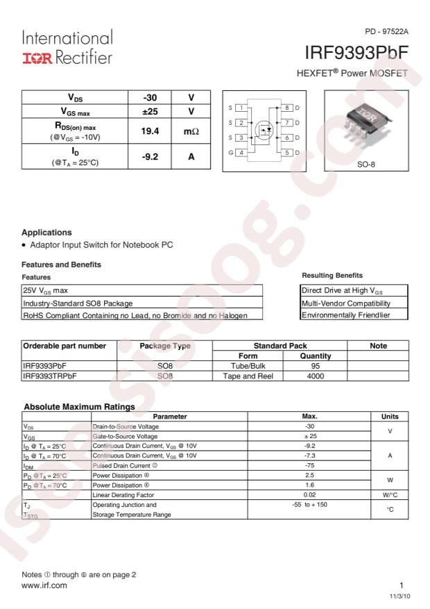 IRF9393TRPBF