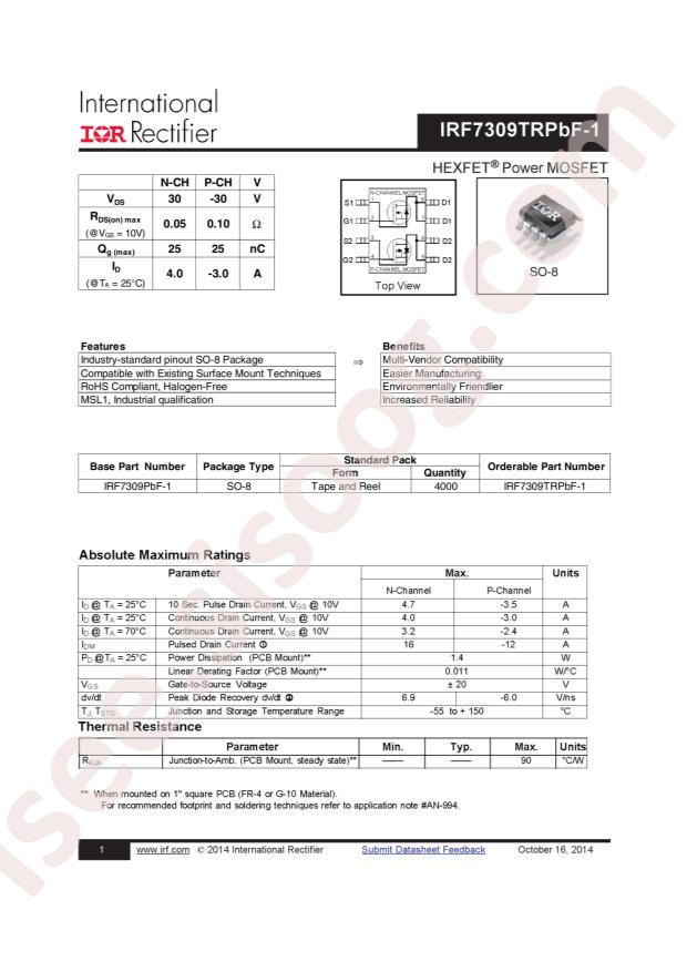 IRF7309TRPBF