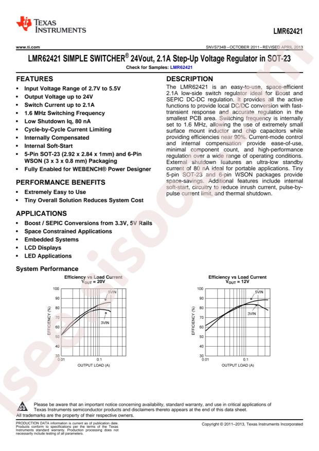 LMR62421XMF/NOPB