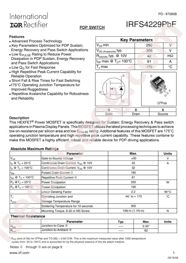 IRFS4229TRLPBF