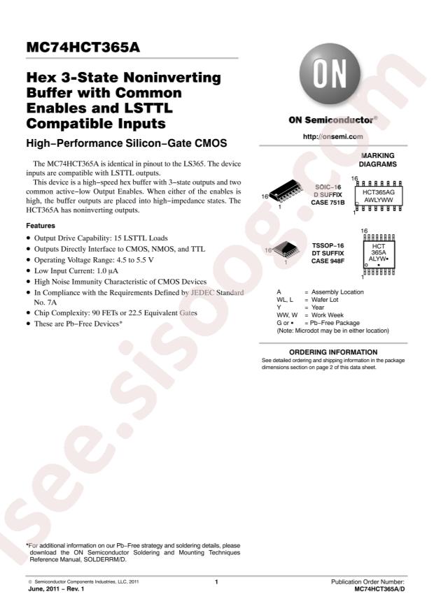 MC74HCT365ADR2G