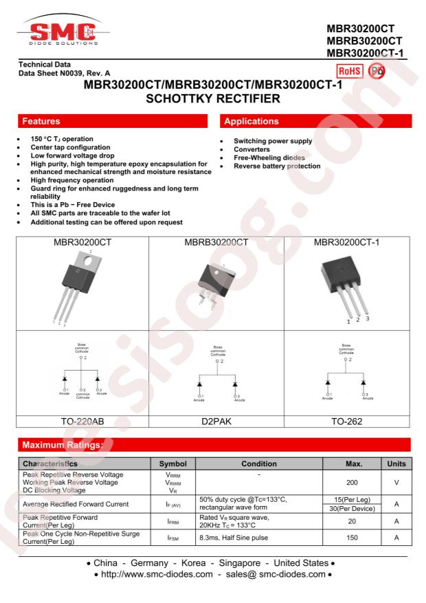 SMC MBR30200CT
