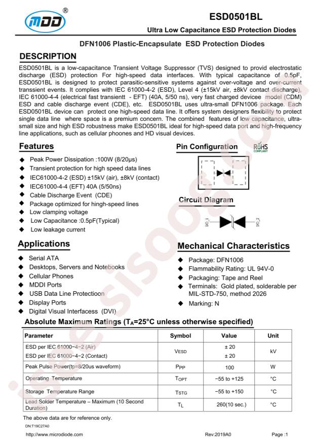 ESD0501BL