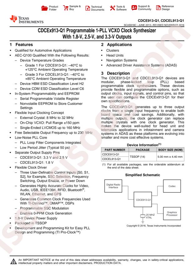 CDCEL913IPWRQ1