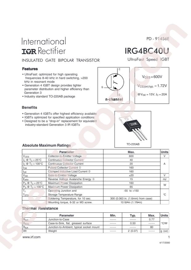 IRG4BC40U