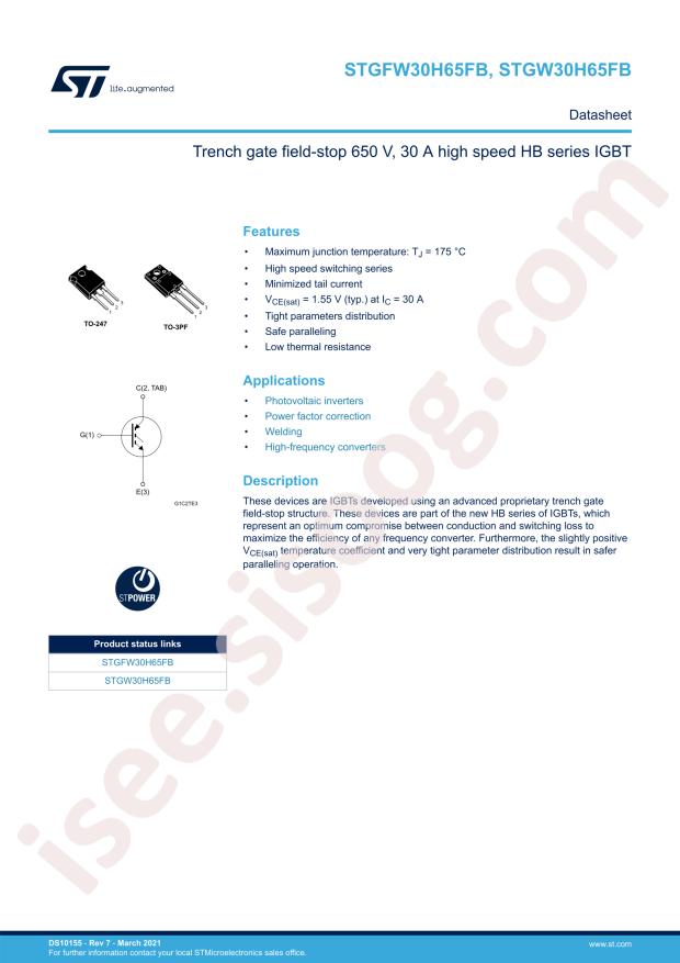 STGW30H65FB