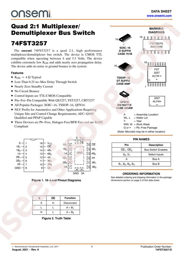 NLV74FST3257DR2G