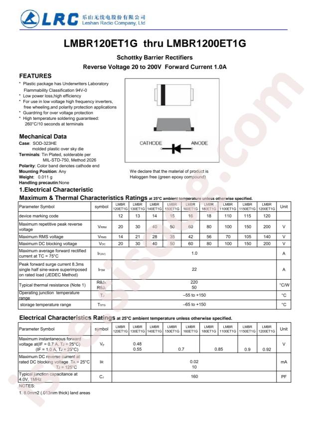 LMBR160ET1G