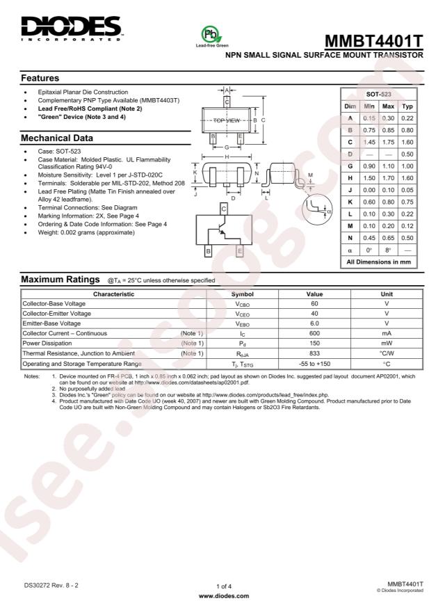 MMBT4401T-7-F