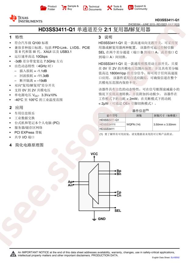 HD3SS3411TRWARQ1