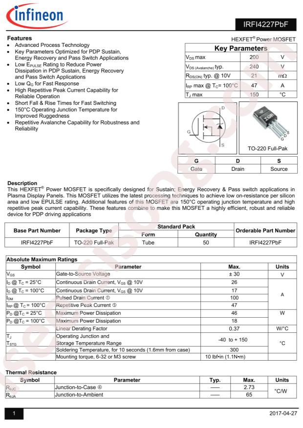 IRFI4227PBF