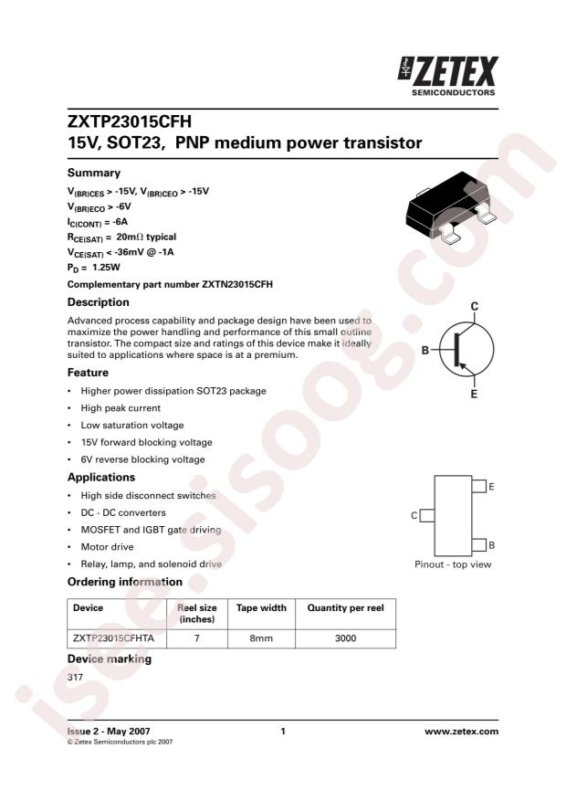 ZXTP23015CFHTA