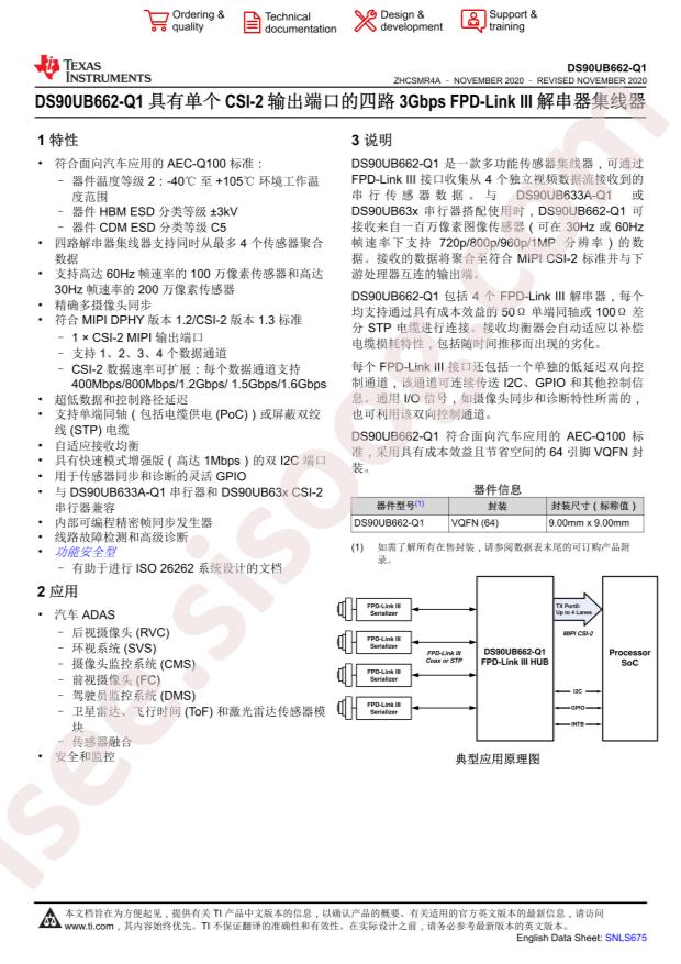 DS90UB662WRTDTQ1