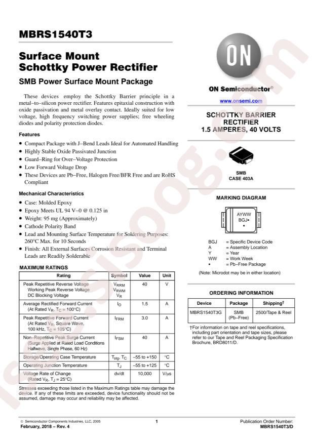 MBRS1540T3G