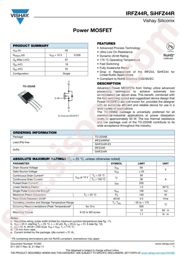 IRFZ44RPBF