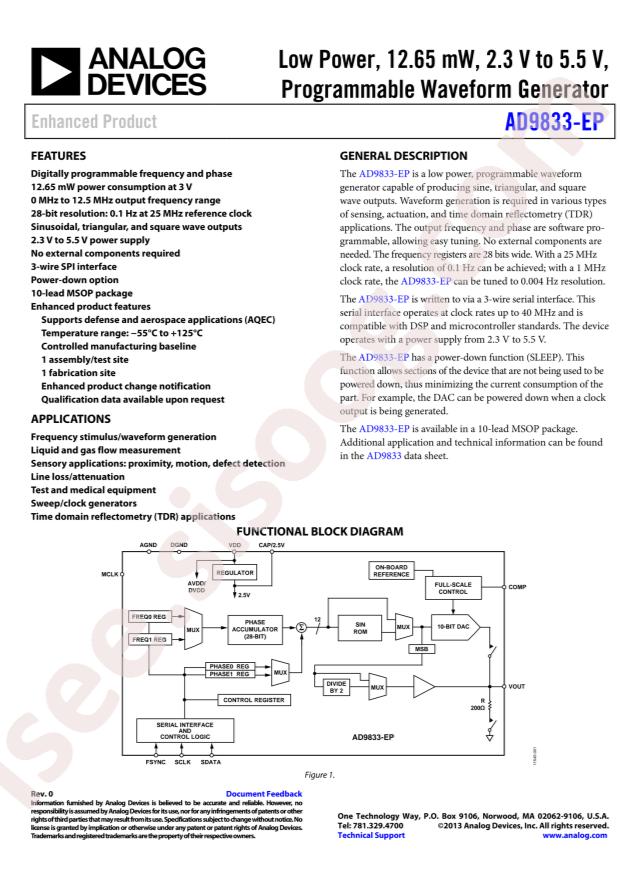 AD9833SRMZ-EP-RL7