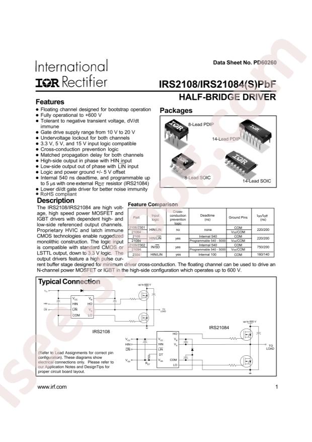 IRS2108STRPBF