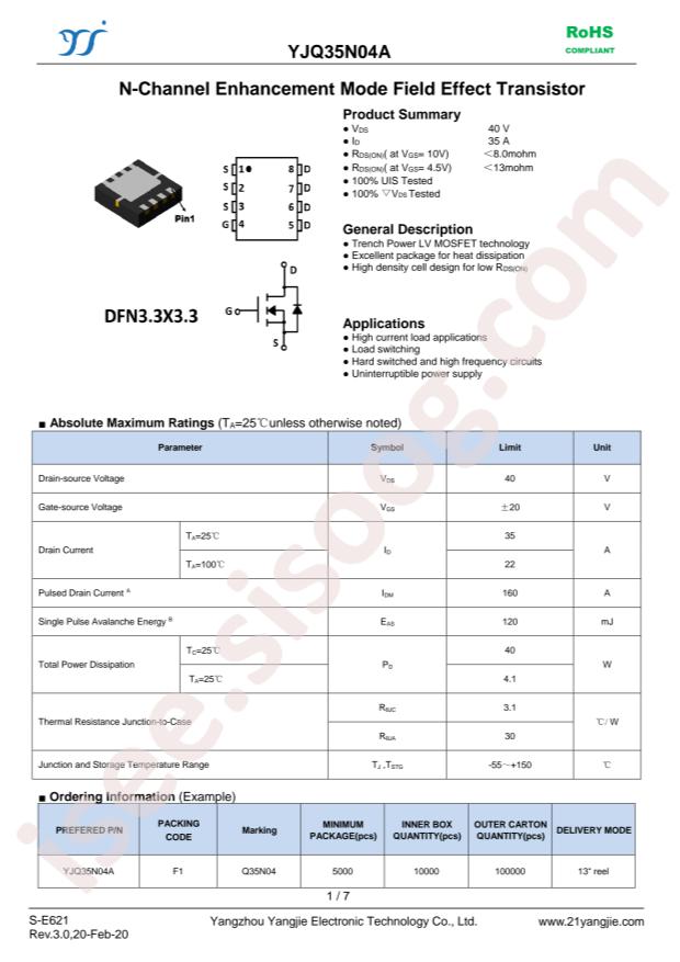 YANGJIE YJQ35N04A