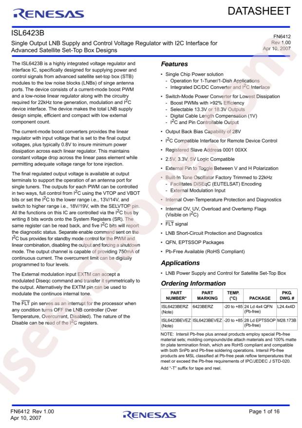 ISL6423BERZ-T