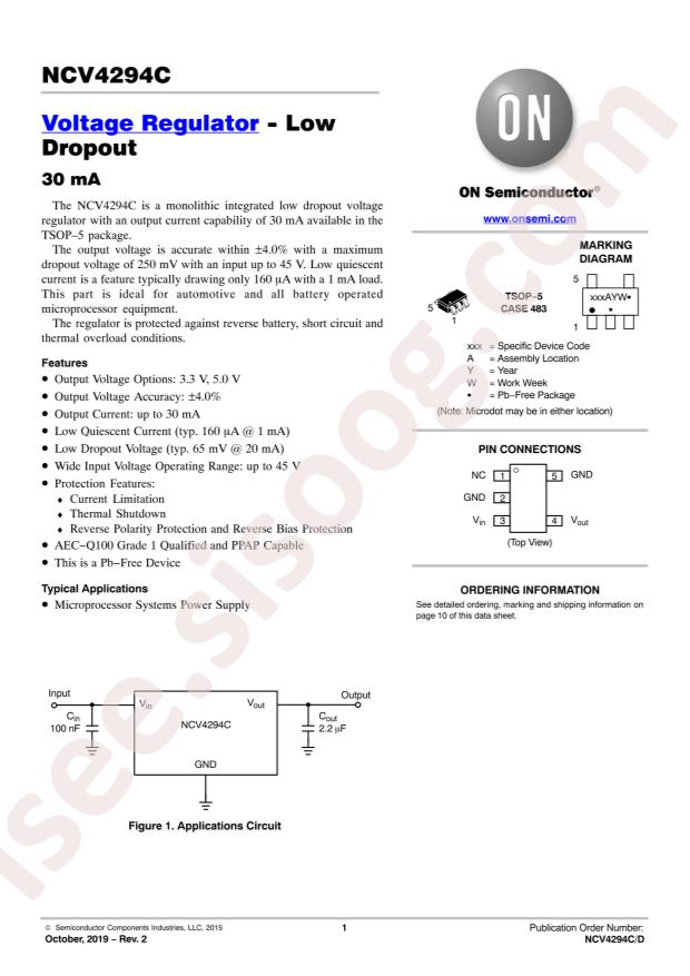 NCV4294CSN50T1G