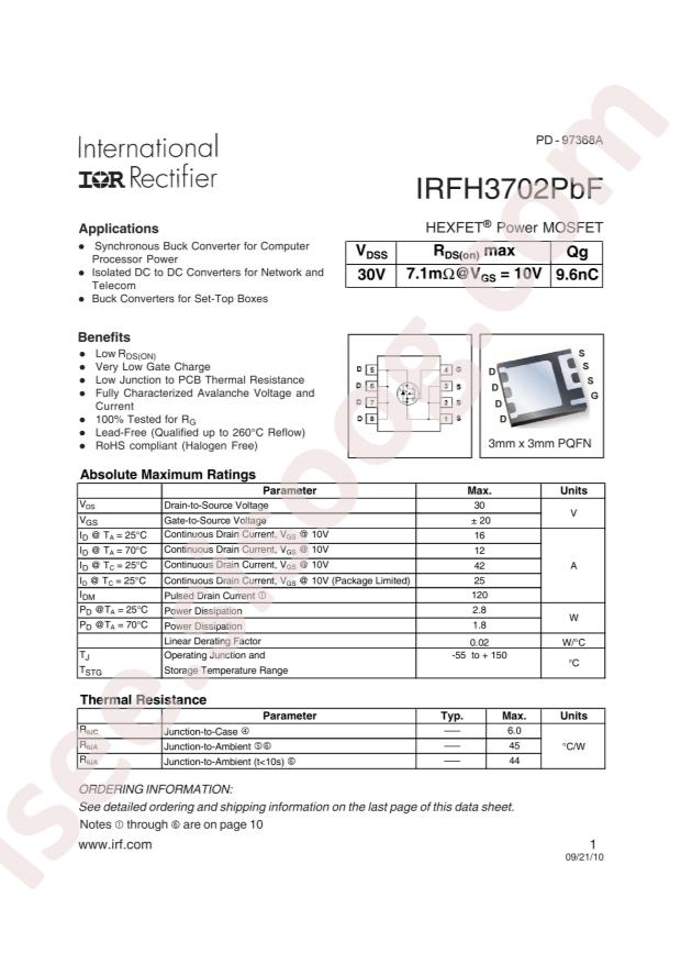 IRFH3702TRPBF