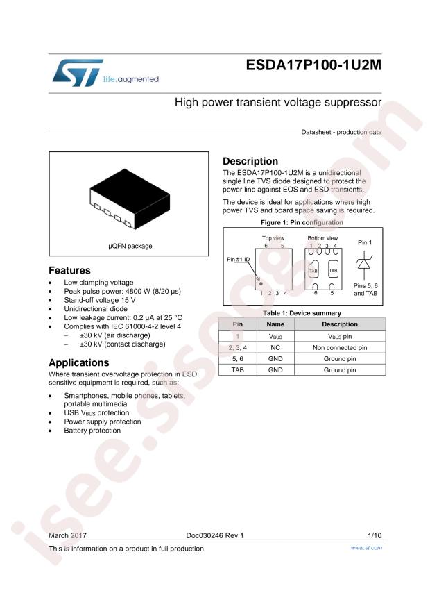 ESDA17P100-1U2M