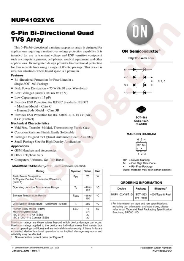 NUP4102XV6T1G