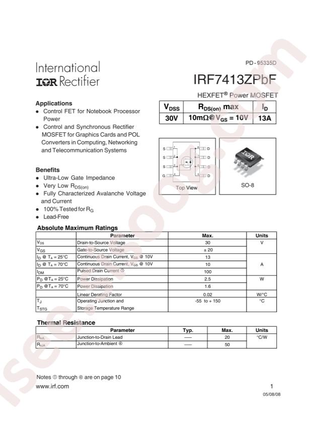 IRF7413ZTRPBF