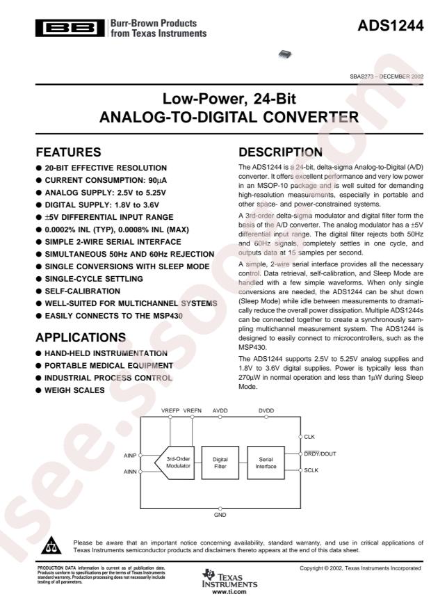 ADS1244IDGSR