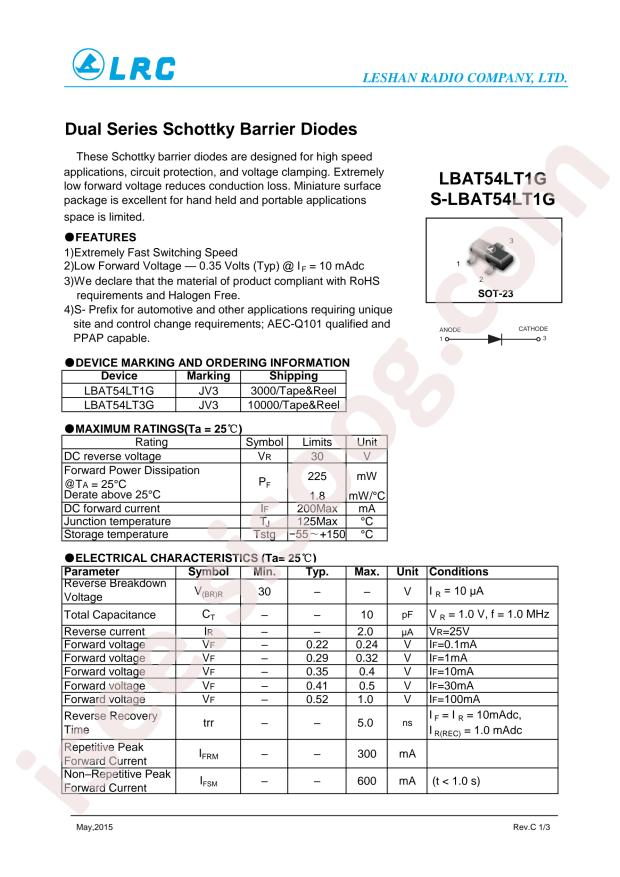 LBAT54LT1G