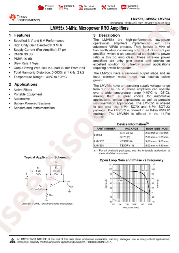 LMV551MG/NOPB