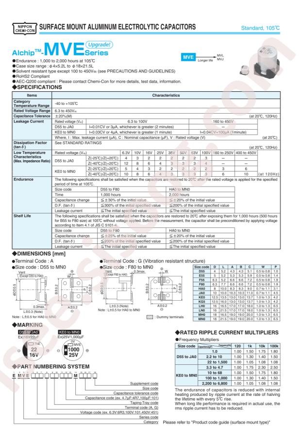 EMVE630ARA100MF55G