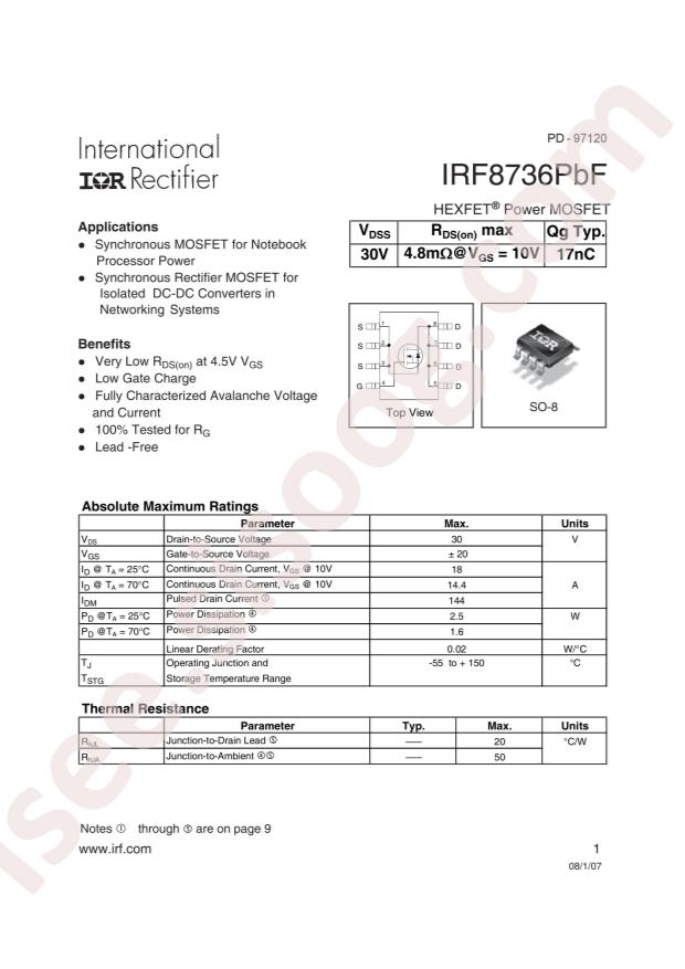 IRF8736TRPBF