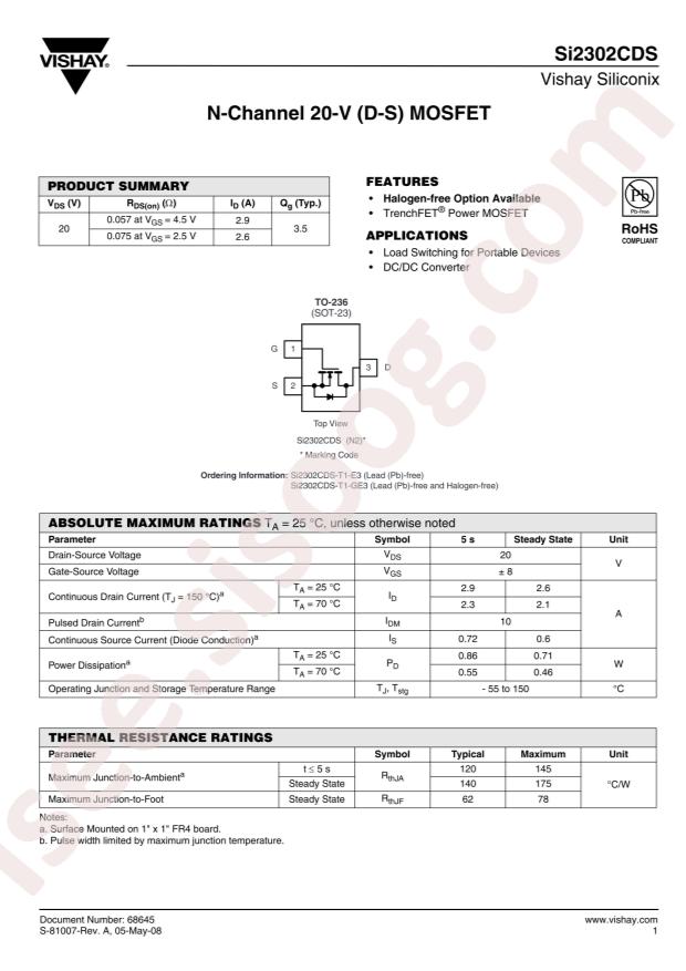Si2302CDS-T1-GE3