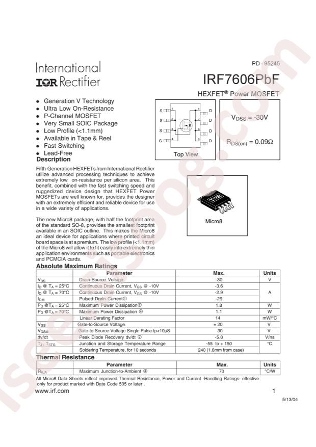 IRF7606TRPBF