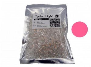 LED کلاهی چیپ بزرگ تایوانی صورتی مارک Turbo Light (بسته500 تایی)