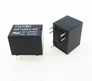 رله 12V-3A تک کنتاکت بوبین کنار 5 پین مارک TIANBO کد HJR-4102E-L-12V