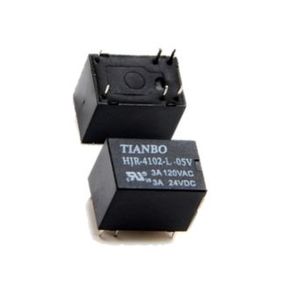 رله 5V-3A تک کنتاکت 6 پین بوبین وسط مارک TIANBO کد HJR-4102-L-05V