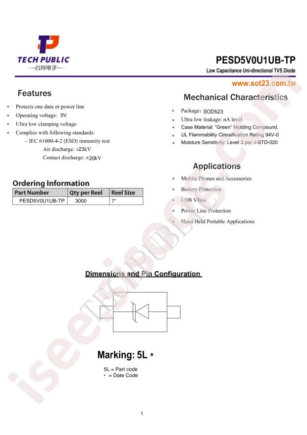 PESD5V0U1UB-TP