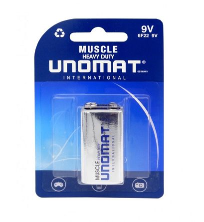 باتری کتابی 9 ولت Unomat – مدل Muscle