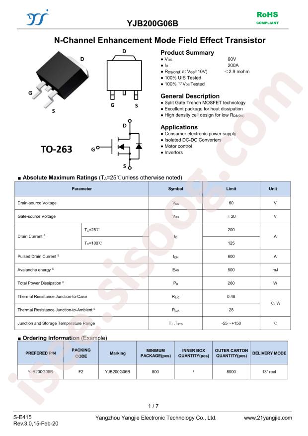 YANGJIE YJB200G06B