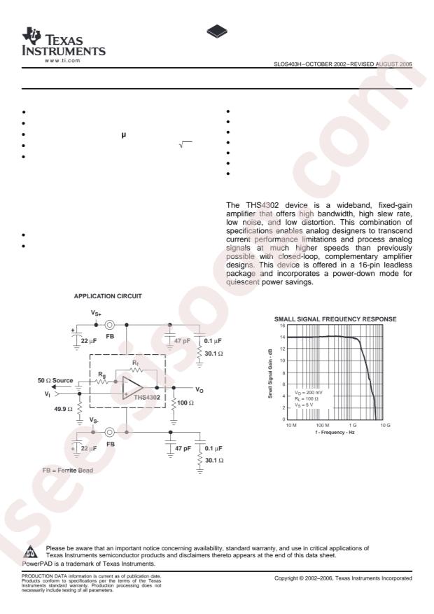 TI THS4302RGTT