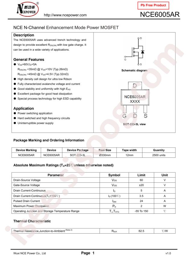 NCE6005AR