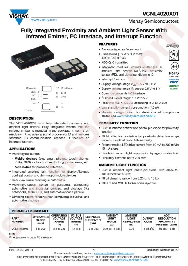 VCNL4020X01-GS18